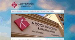 Desktop Screenshot of abodyinmotion.ca